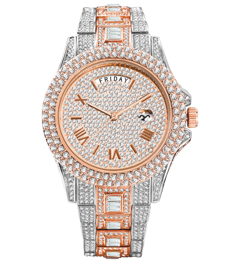 Multifunctional Iced Out Crystal Watch