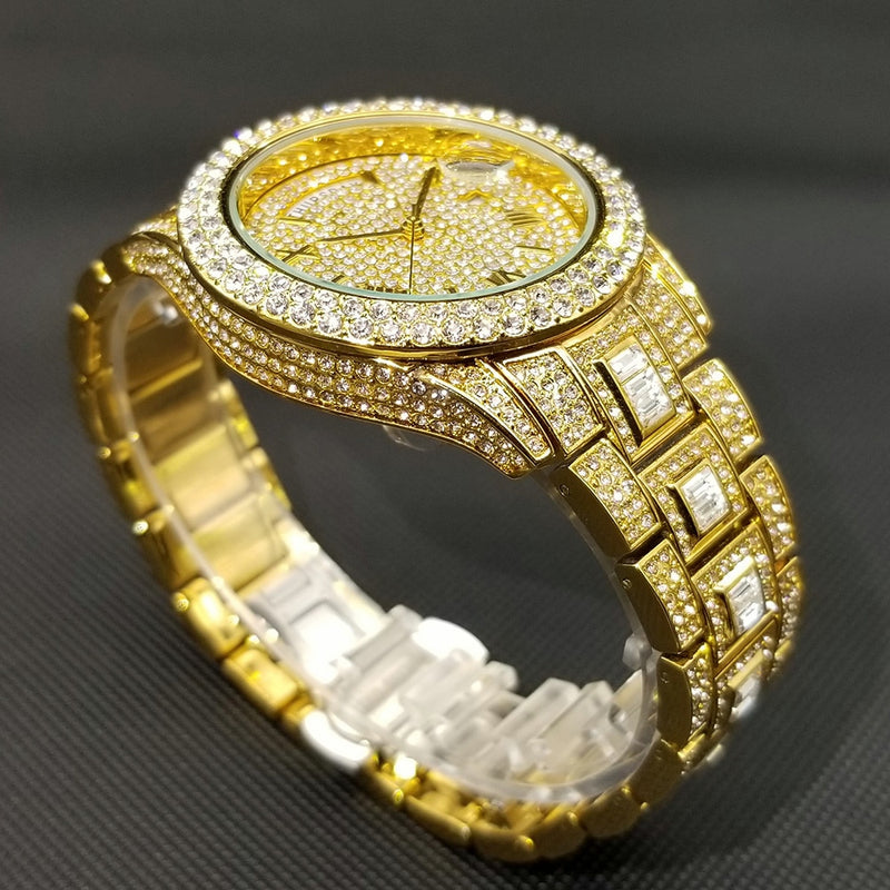 Multifunctional Iced Out Crystal Watch